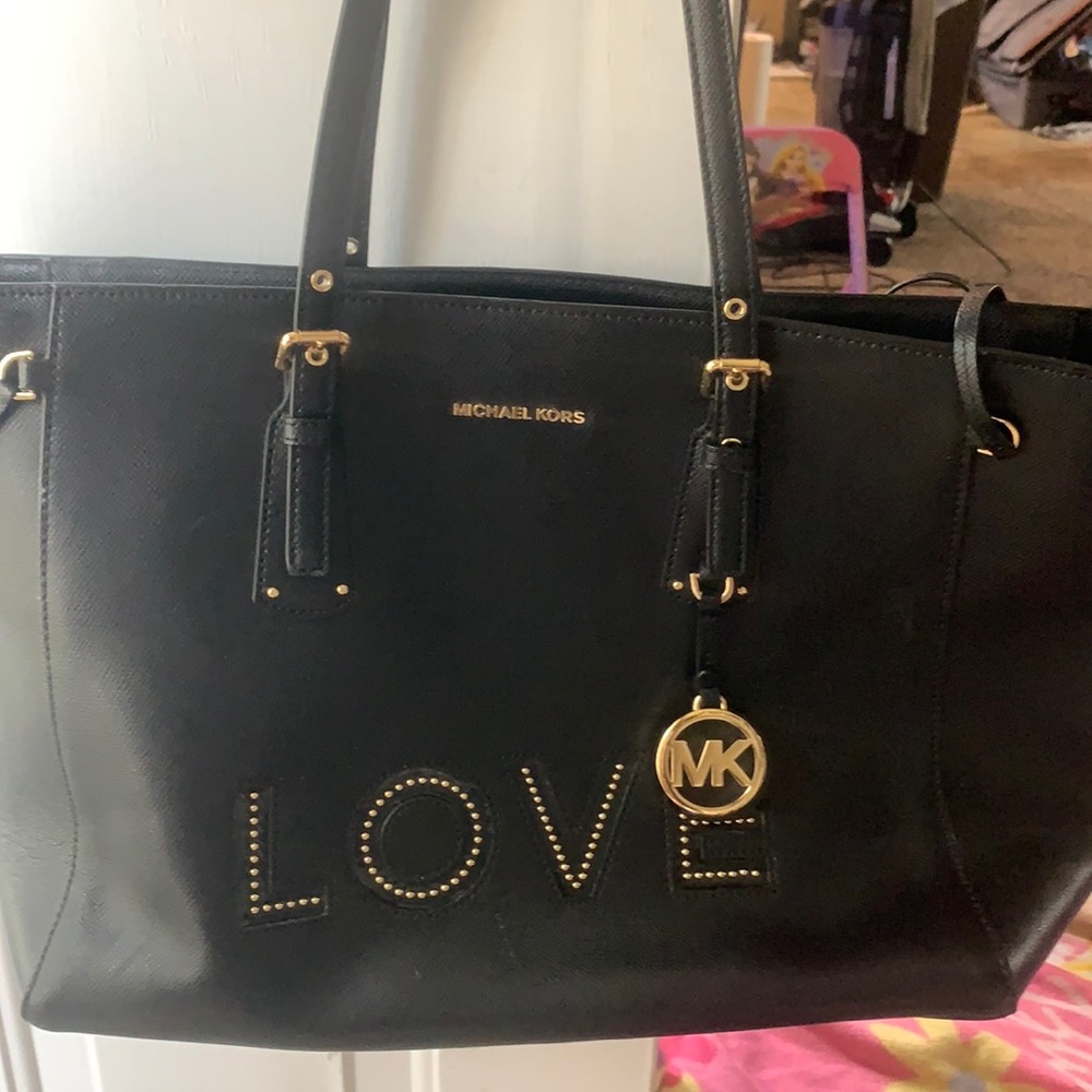 Michael Kors Black Leather Tote